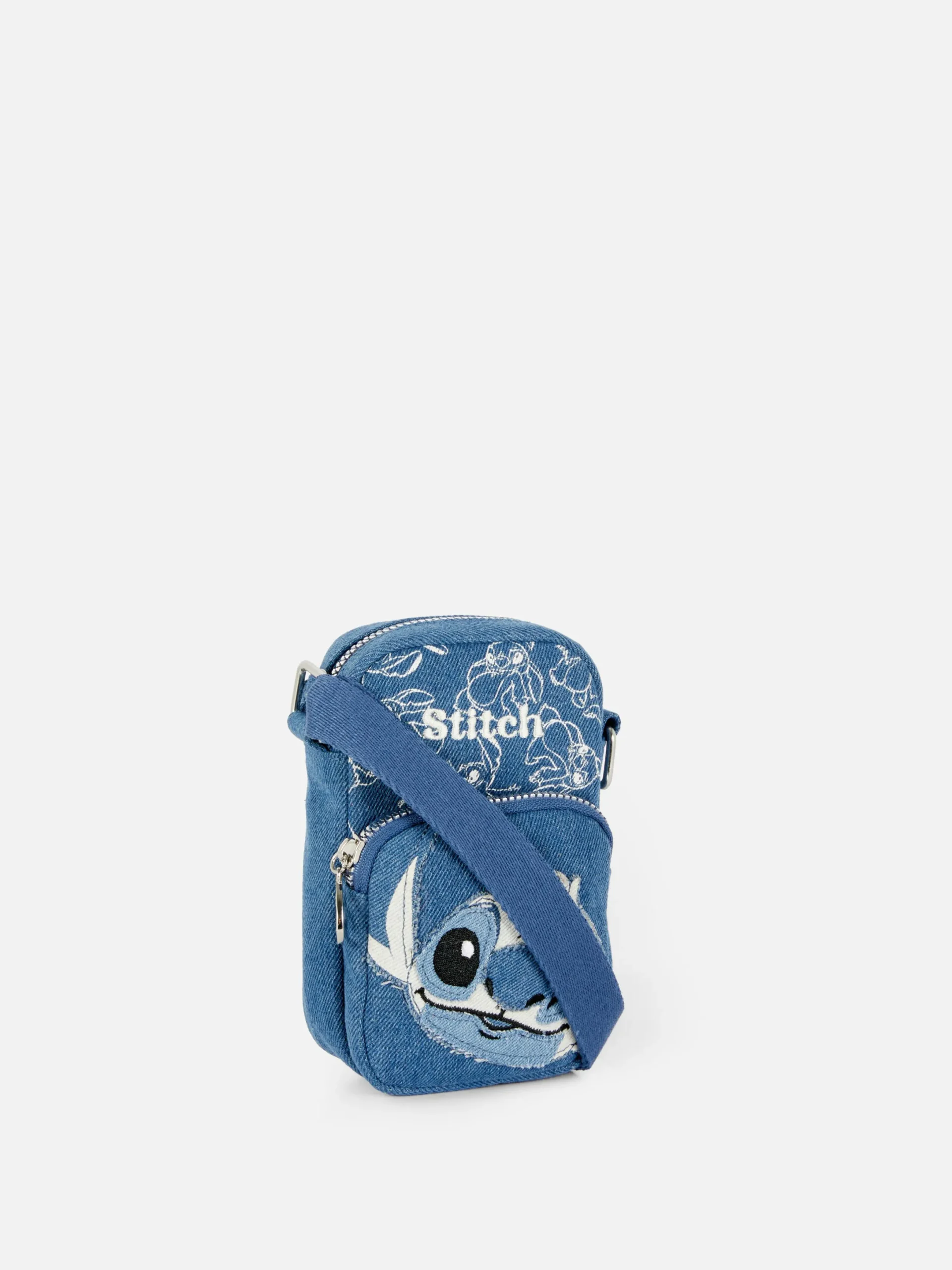 Sacs Et Porte-Monnaie|Denim|Primark Pochette De Téléphone En Denim Disney Lilo & Stitch Bleu