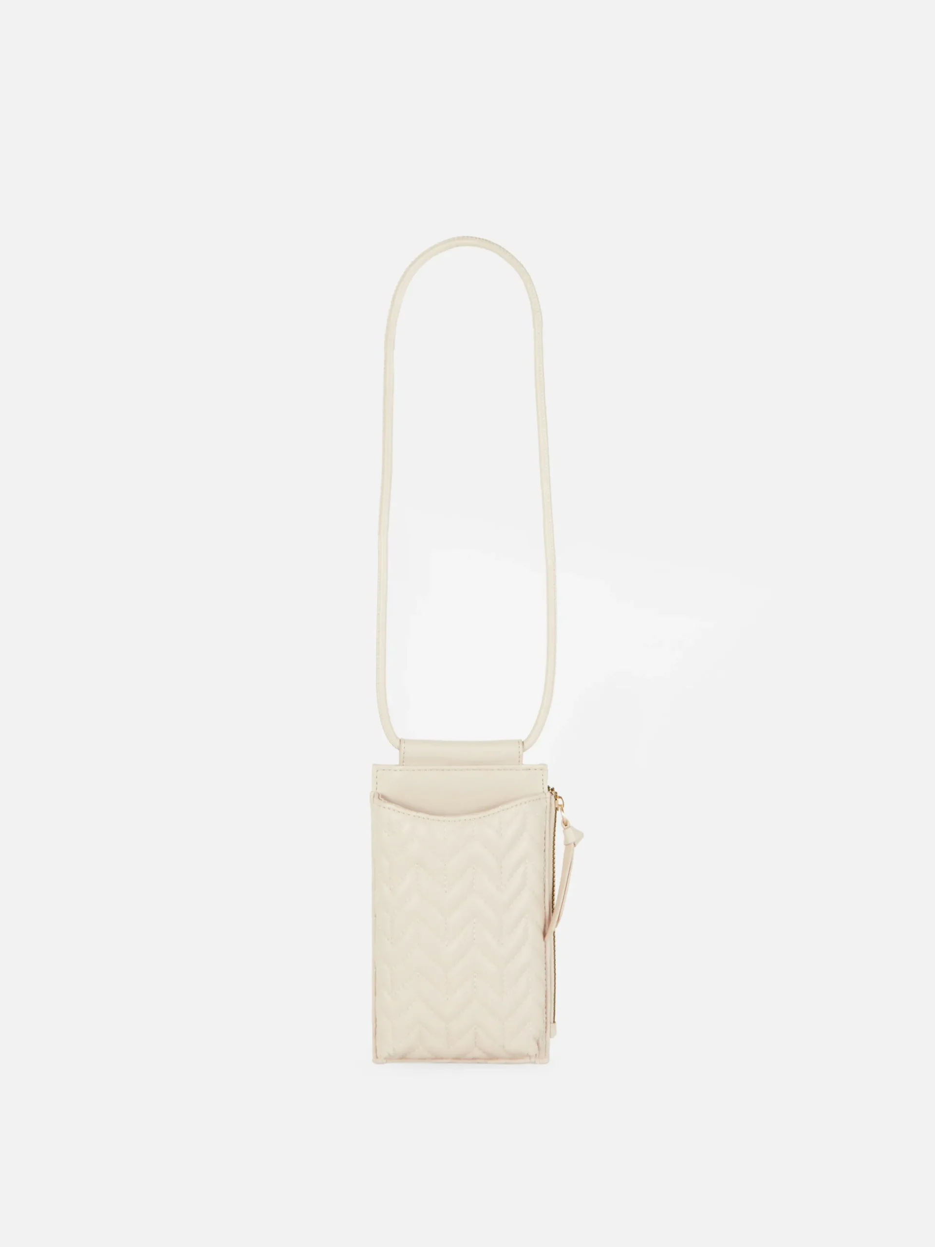 Sacs Et Porte-Monnaie|Primark Pochette Pour Téléphone Zippée Et Matelassée à Chevrons Écru