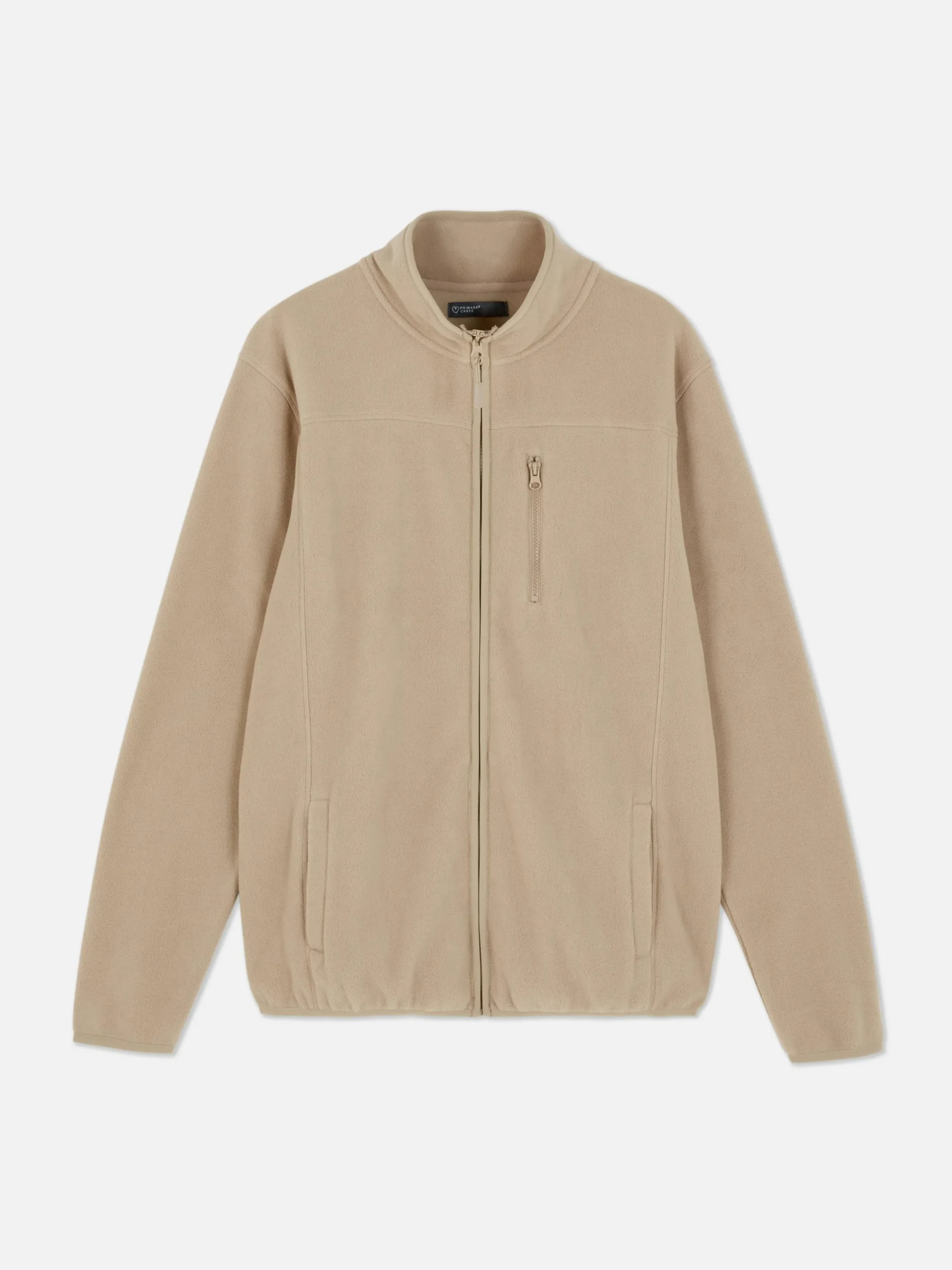 Manteaux Et Vestes|Primark Polaire Zippée à Col Cheminée Grège