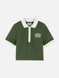 Hauts Et T-Shirts|Primark Polo Court Michigan State Vert