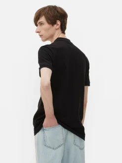 Hauts Et T-Shirts|Primark Polo En Piqué à Manches Courtes Noir