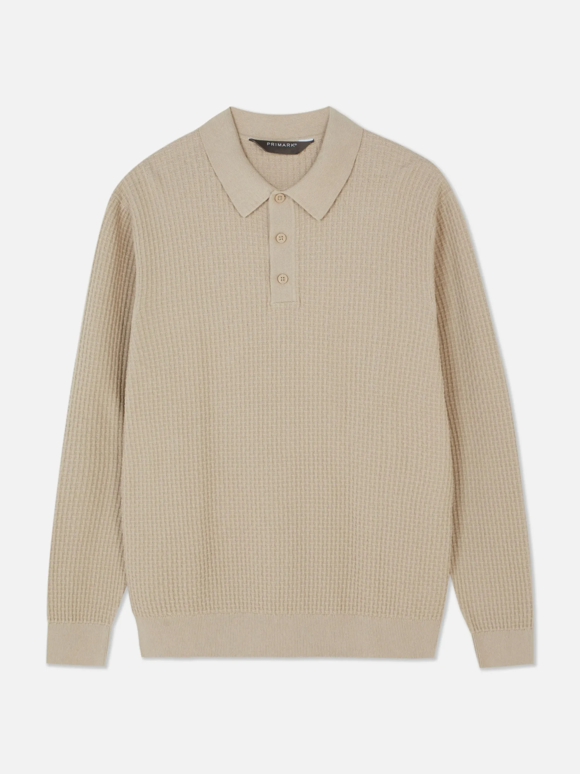 Pulls Et Gilets|Primark Polo Texturé à Manches Longues Taupe