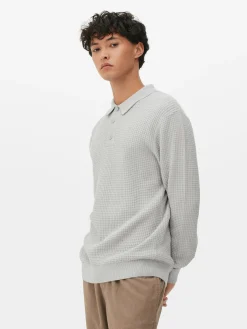 Pulls Et Gilets|Primark Polo Texturé à Manches Longues Gris