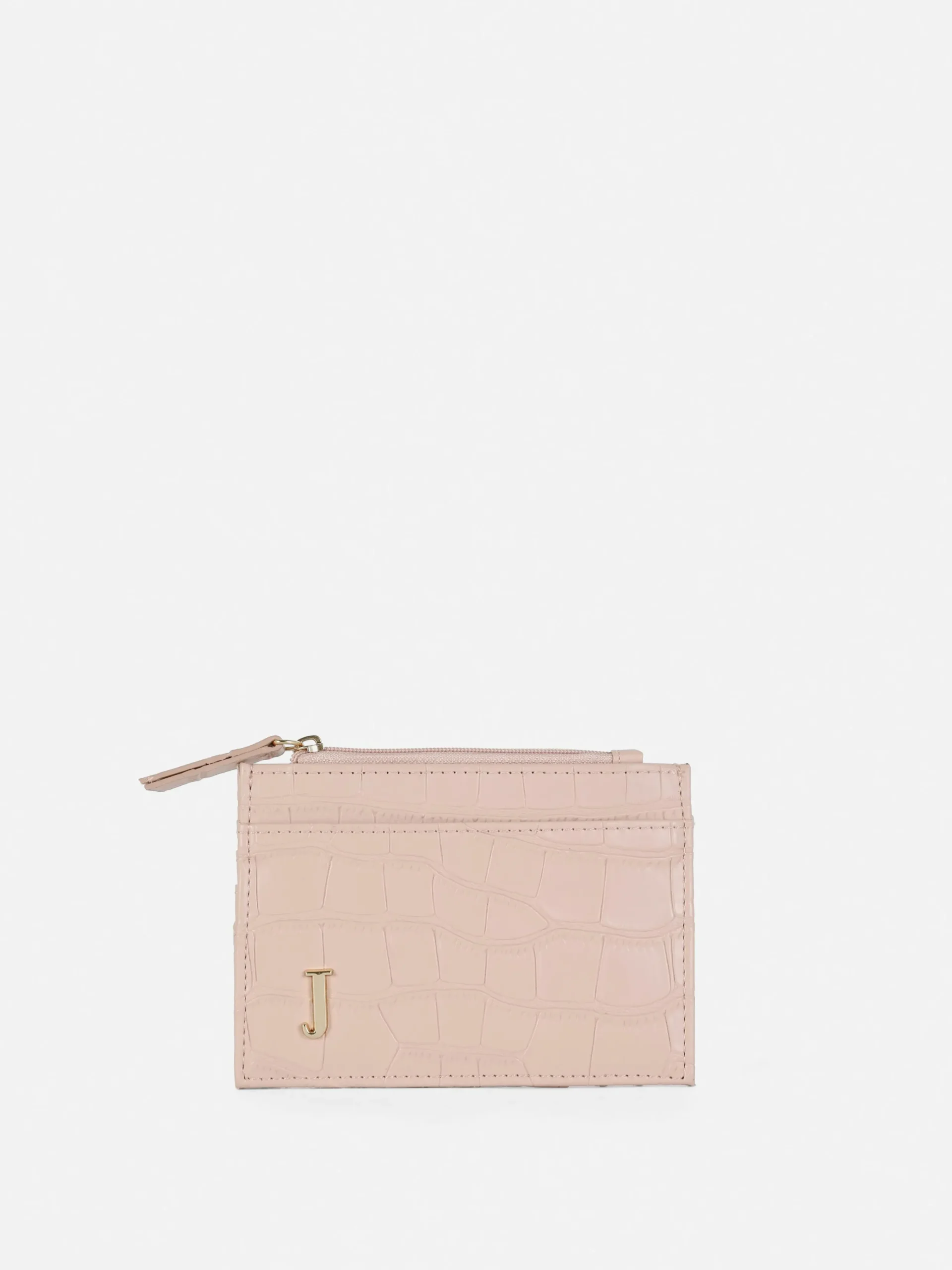Sacs Et Porte-Monnaie|Primark Porte-cartes Effet Croco à Initiale Rose poudré