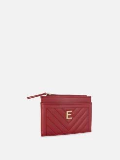 Sacs Et Porte-Monnaie|Primark Porte-cartes Matelassé à Initiale Rouge