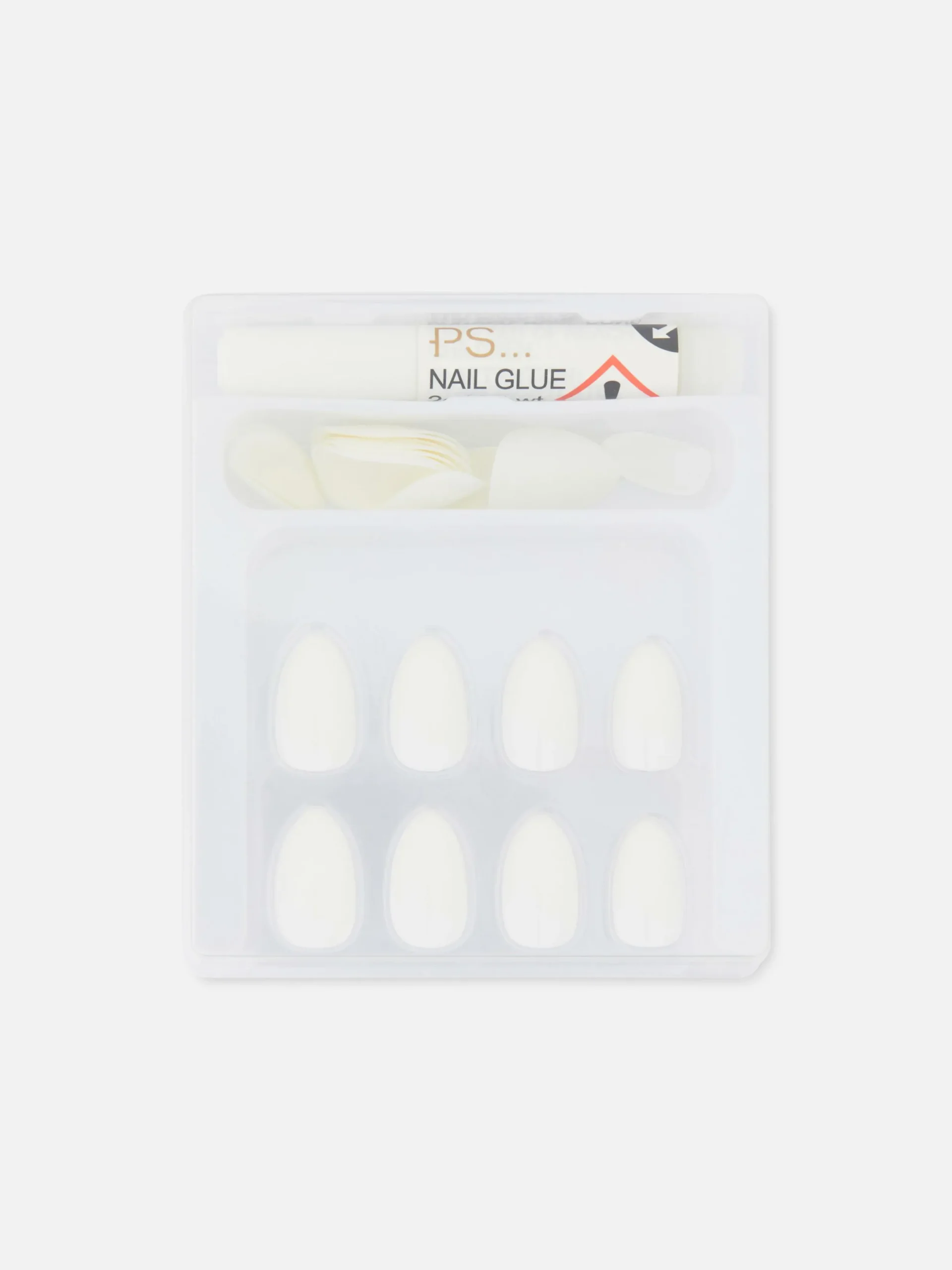 Faux Ongles|Primark PS... Faux Ongles Brillants En Forme D'amande Blanc