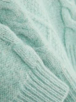 Pulls Et Gilets|Primark Pull à Capuche En Maille Torsadée Vert