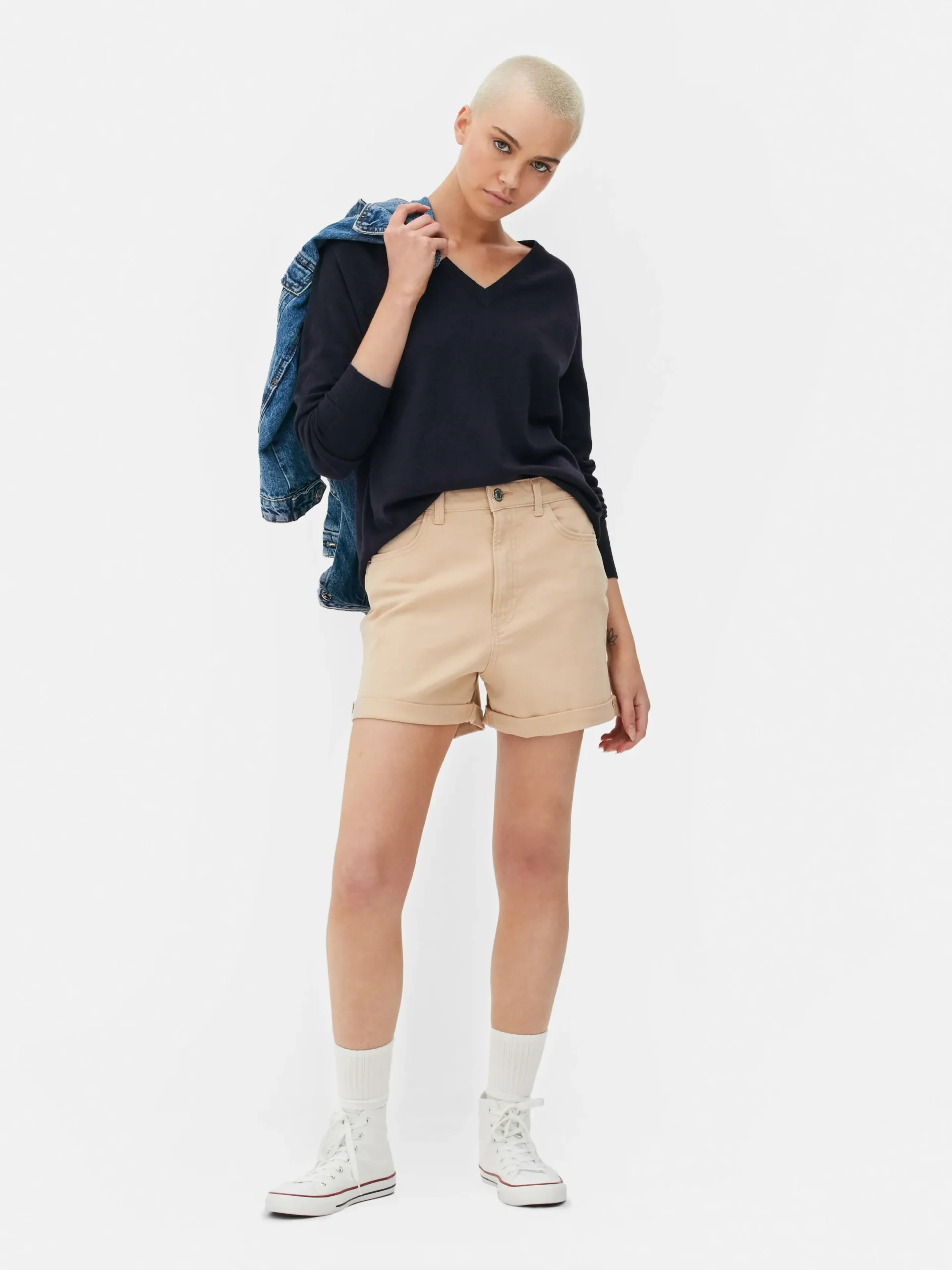 Pulls Et Gilets|Primark Pull à Col En V Essential Bleu marine