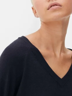 Pulls Et Gilets|Primark Pull à Col En V Essential Bleu marine