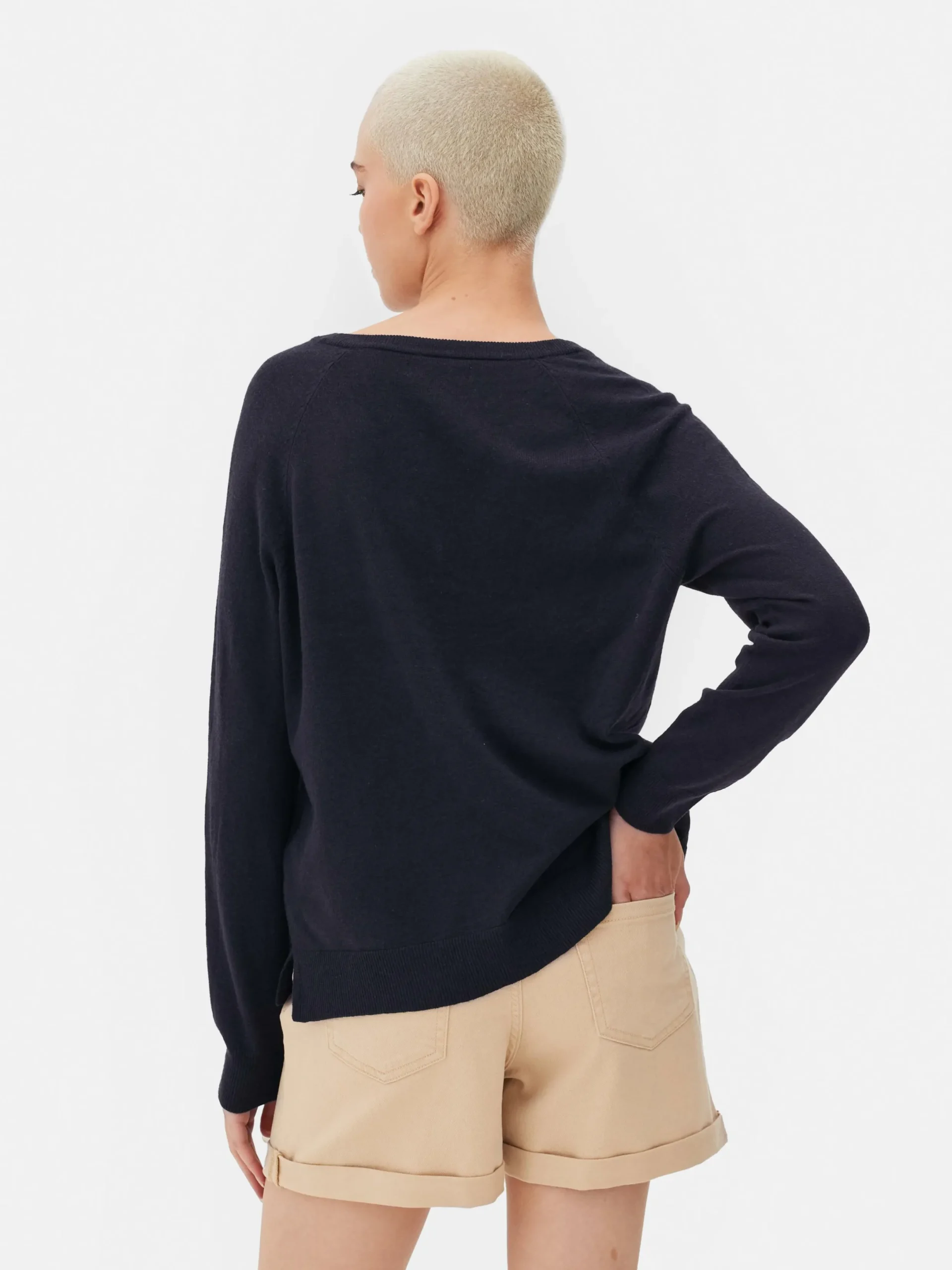 Pulls Et Gilets|Primark Pull à Col En V Essential Bleu marine