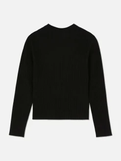 Pulls Et Gilets|Primark Pull à Col Ras Du Cou Côtelé Noir