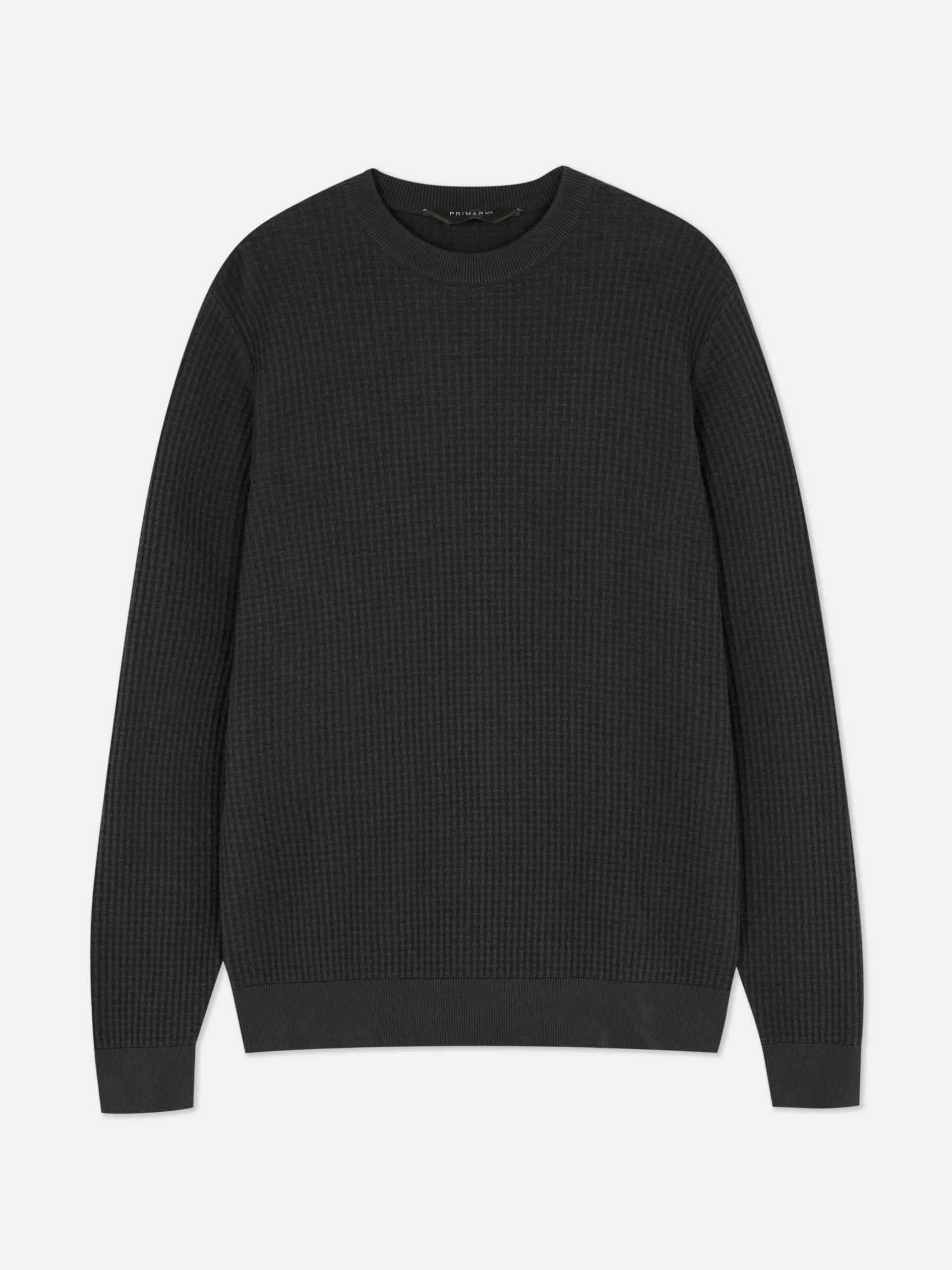 Pulls Et Gilets|Primark Pull à Col Ras-du-cou En Point De Panier Tressé Anthracite