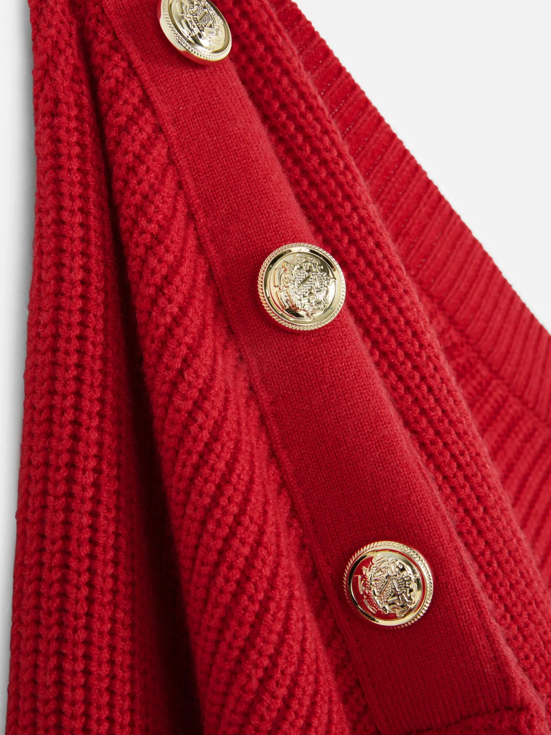 Pulls Et Gilets|Primark Pull à Col Ras-du-cou Et à Boutons Rouge