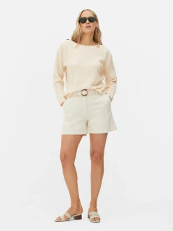 Pulls Et Gilets|Primark Pull à Encolure Bateau Et à épaules Boutonnées Ivoire