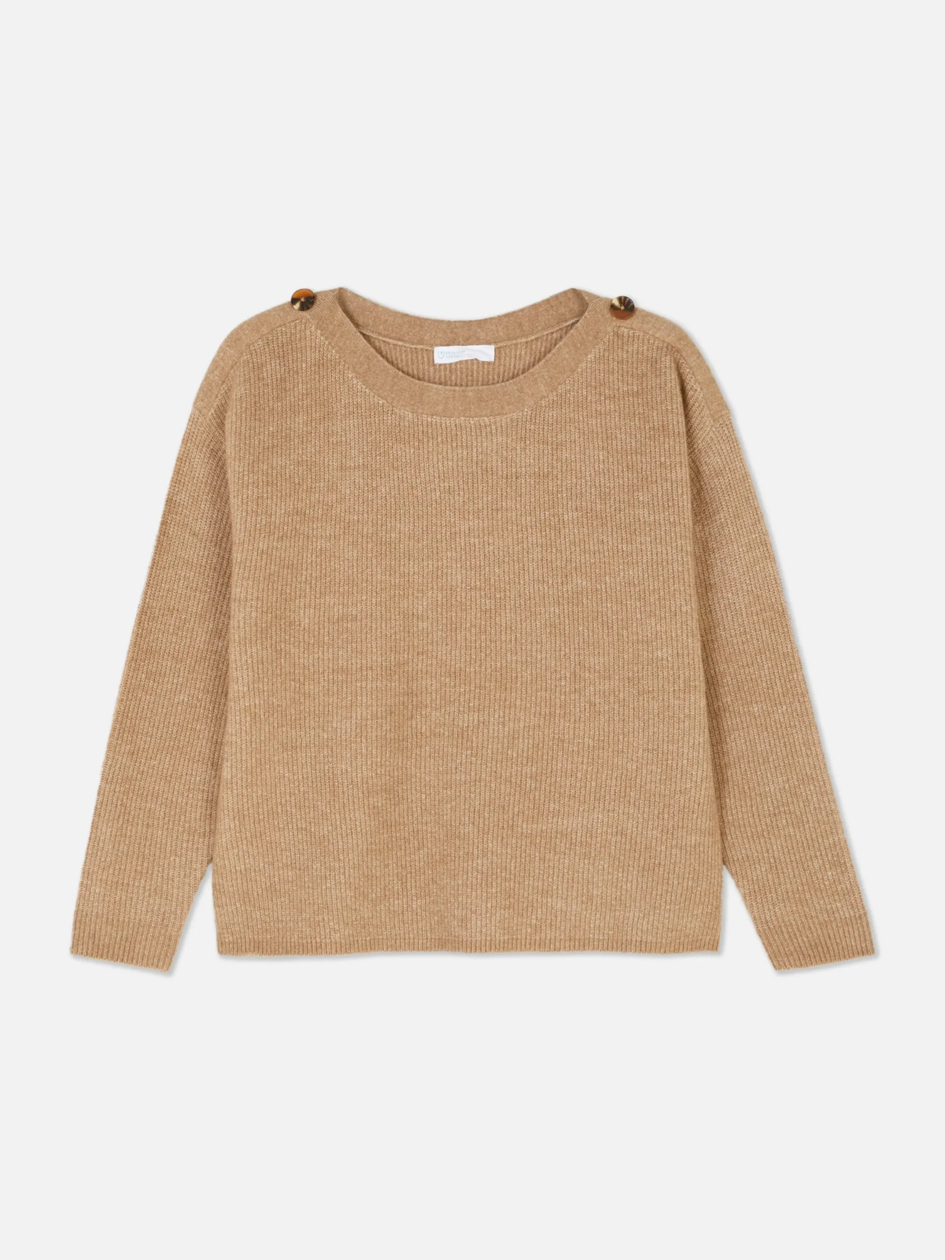 Pulls Et Gilets|Primark Pull à Encolure Bateau Et à épaules Boutonnées Taupe
