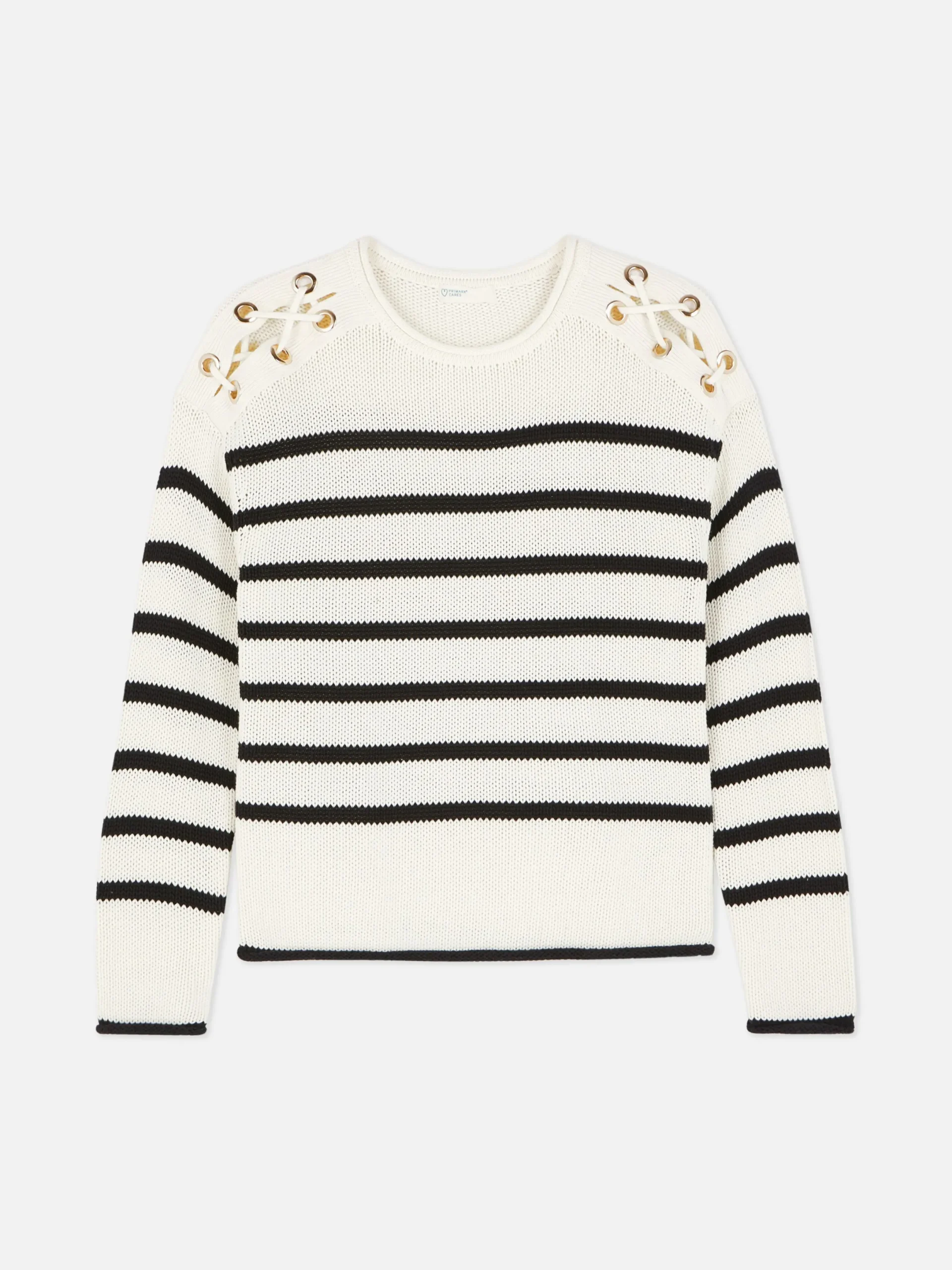 Pulls Et Gilets|Primark Pull à Rayures Et épaules En Treillage Ivoire