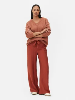 Pulls Et Gilets|Primark Pull Coupe Regular à Col En V Terracotta