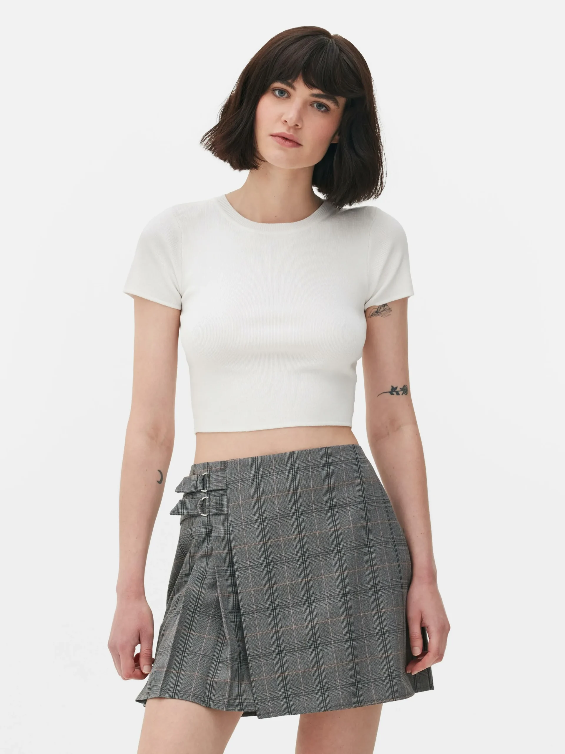 Pulls Et Gilets|Primark Pull Court à Manches Courtes Blanc