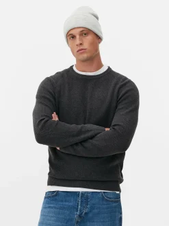 Pulls Et Gilets|Primark Pull Côtelé à Col Ras-du-cou Anthracite