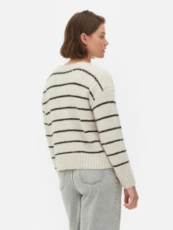 Pulls Et Gilets|Primark Pull Droit à Rayures Beige