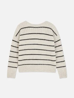 Pulls Et Gilets|Primark Pull Droit à Rayures Beige