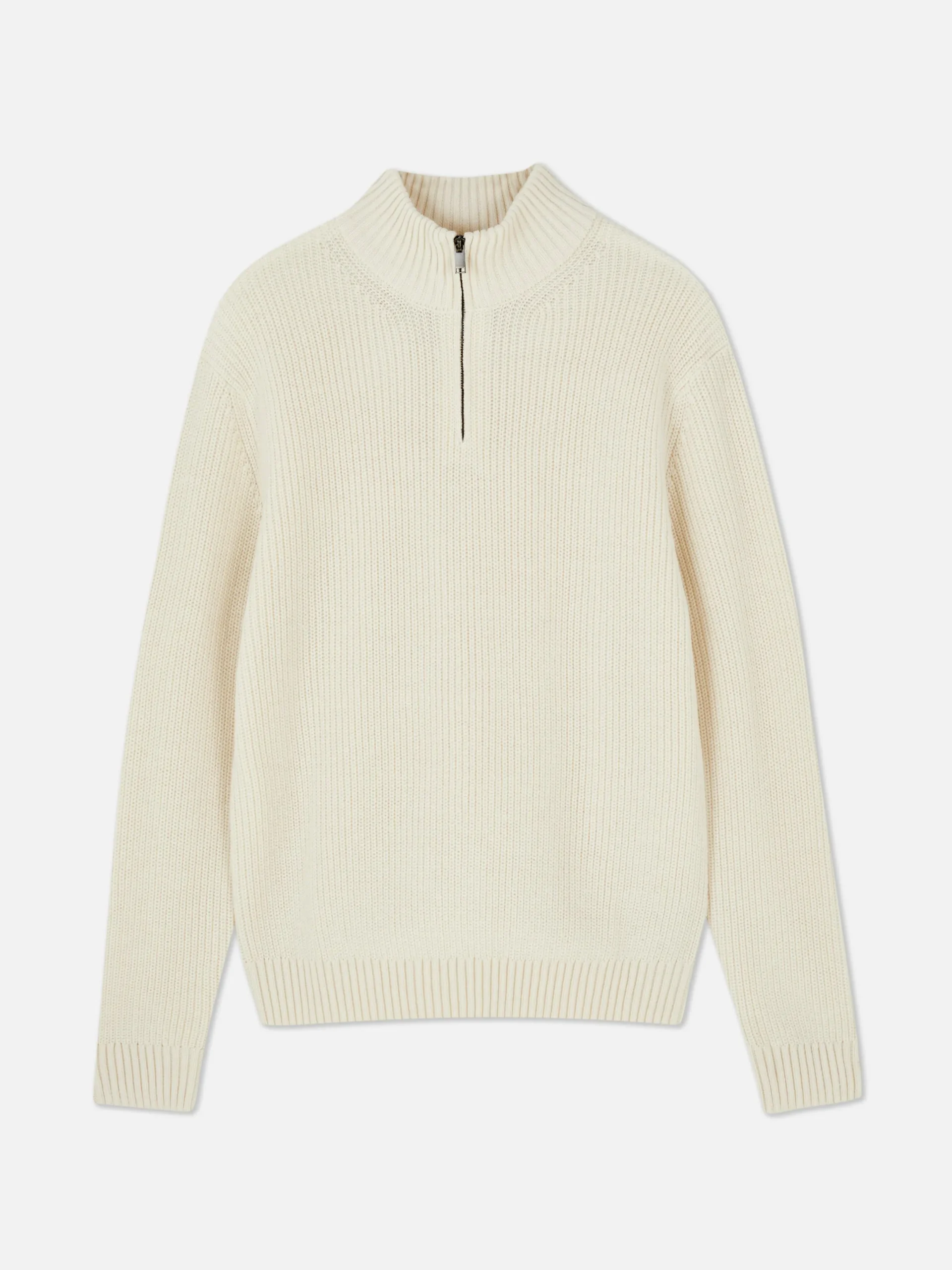 Pulls Et Gilets|Primark Pull En Maille Côtelée à Col Zippé Écru