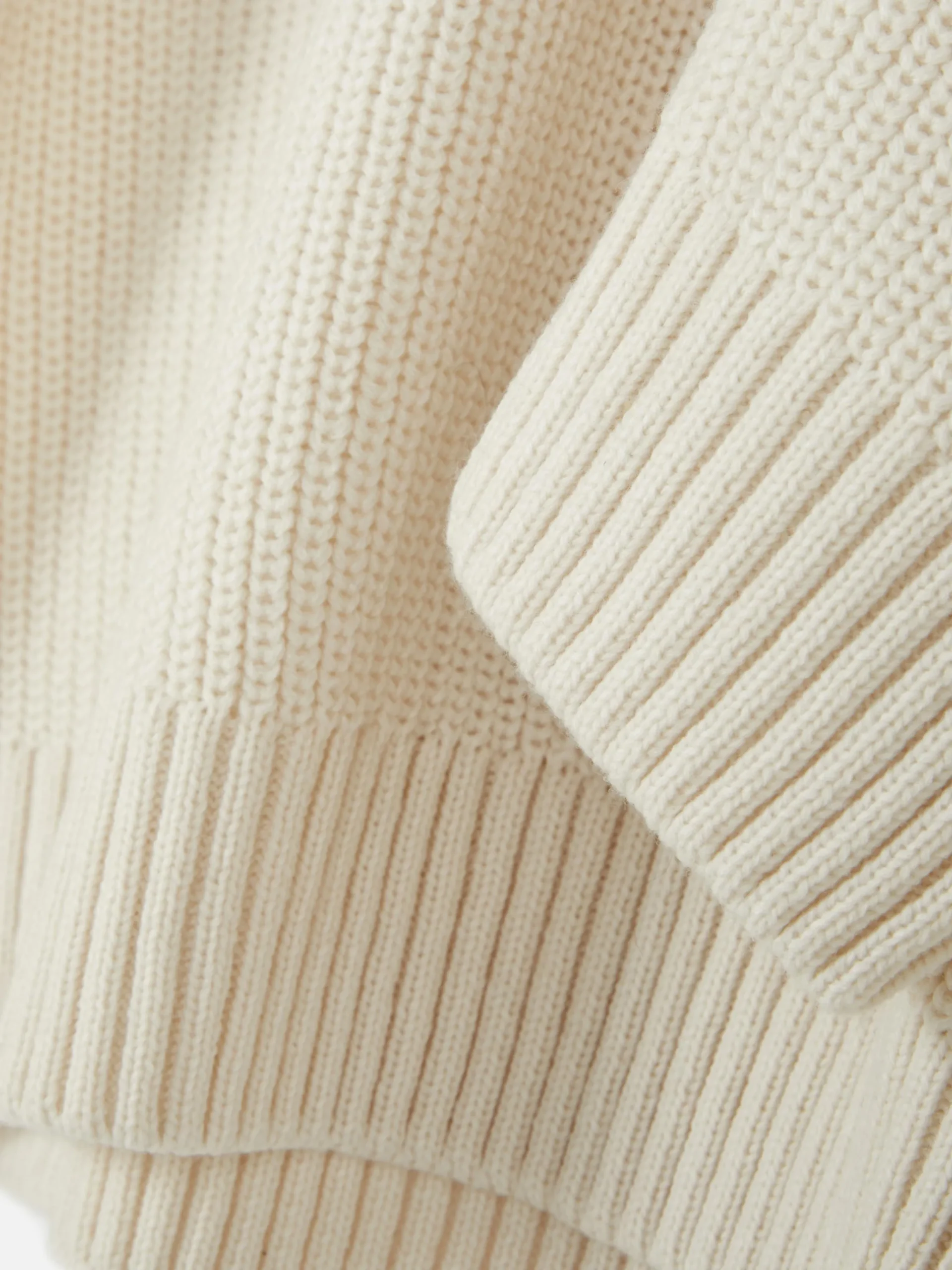 Pulls Et Gilets|Primark Pull En Maille Côtelée à Col Zippé Écru