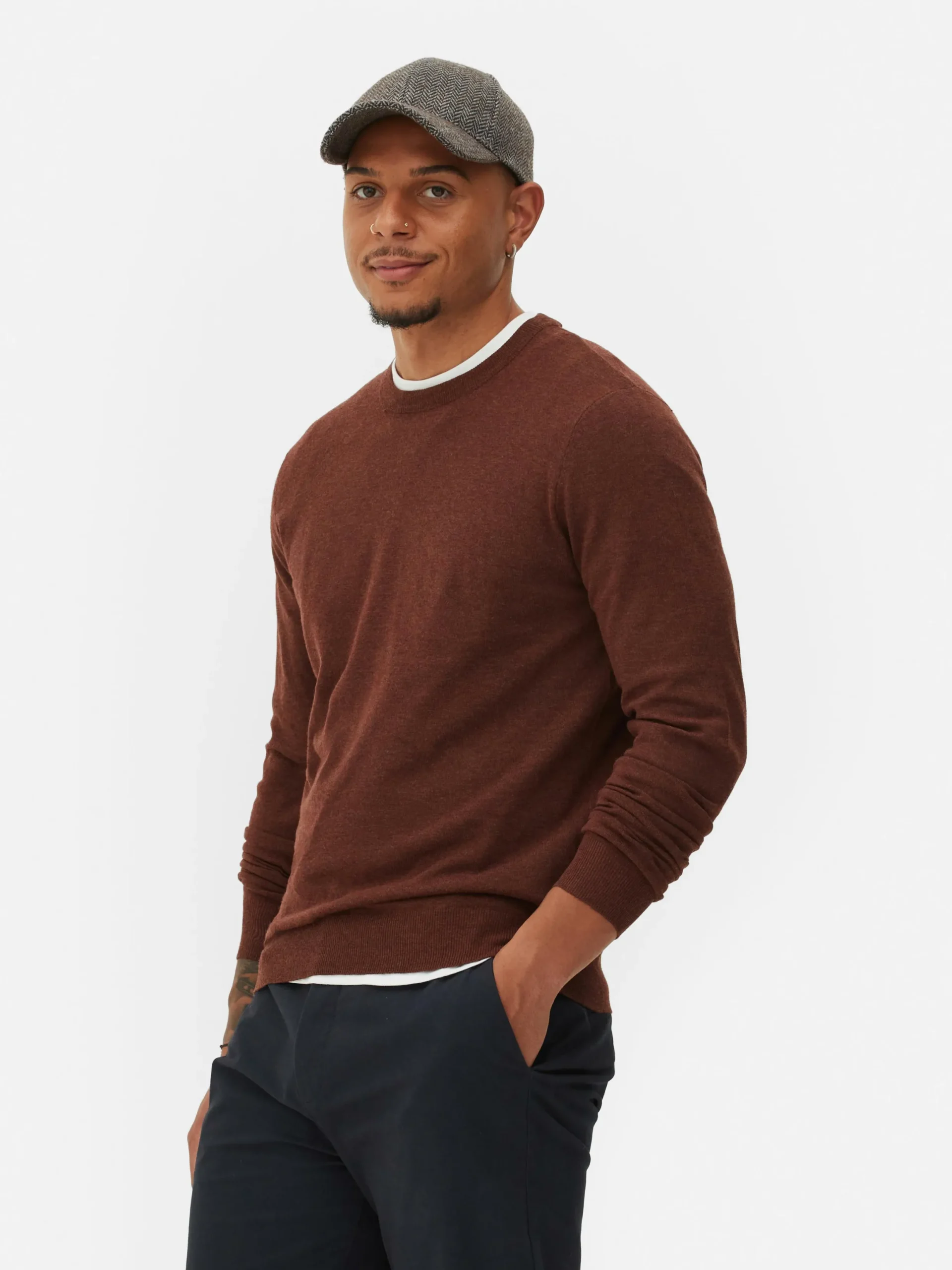 Pulls Et Gilets|Primark Pull En Maille Fine à Col Ras-du-cou Bordeaux