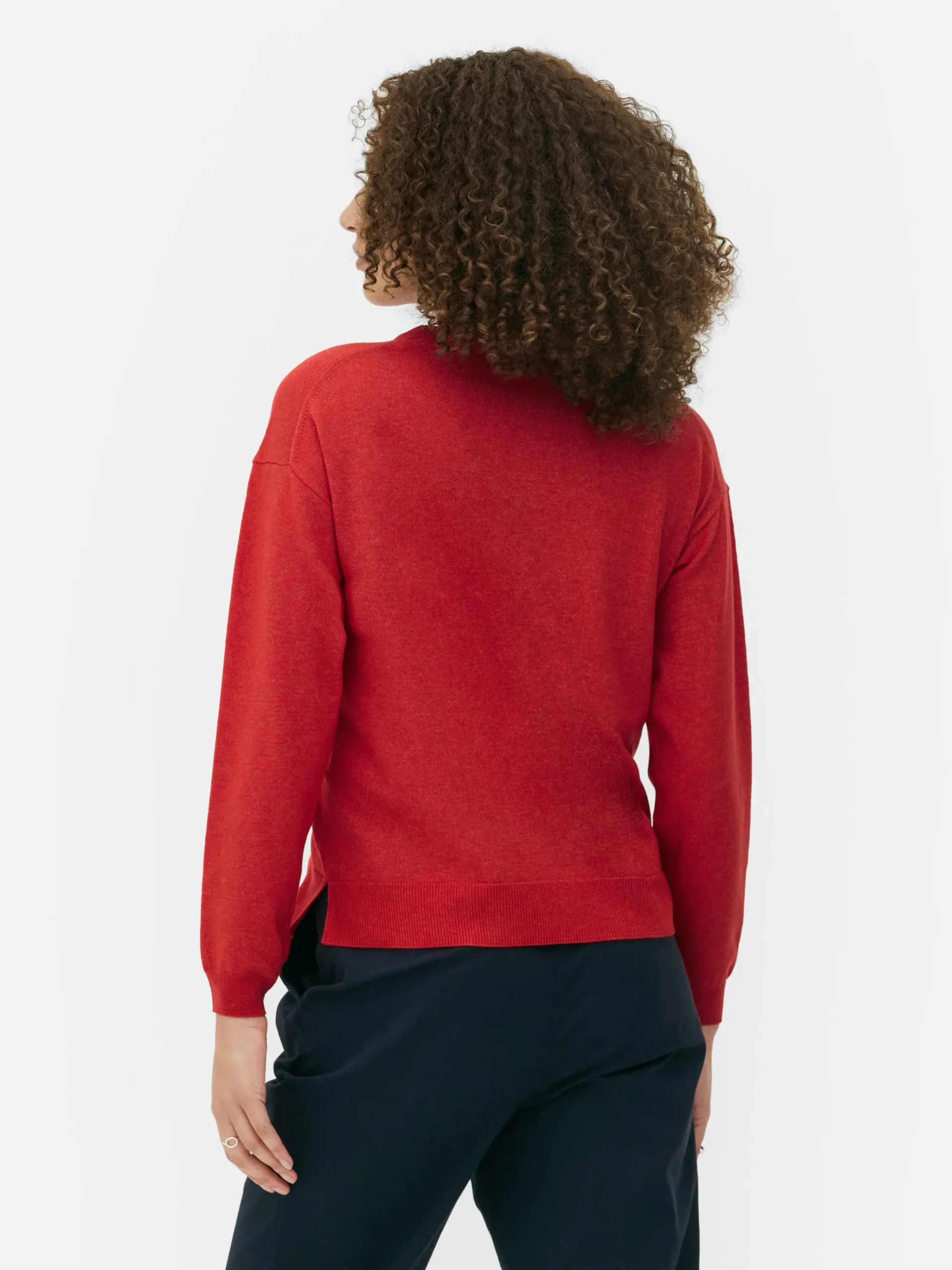 Pulls Et Gilets|Primark Pull En Maille Fine à Col Ras-du-cou Rouge
