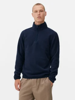 Pulls Et Gilets|Sweats À Capuche Et Sweat-Shirts|Primark Pull En Molleton à Col Zippé Bleu marine