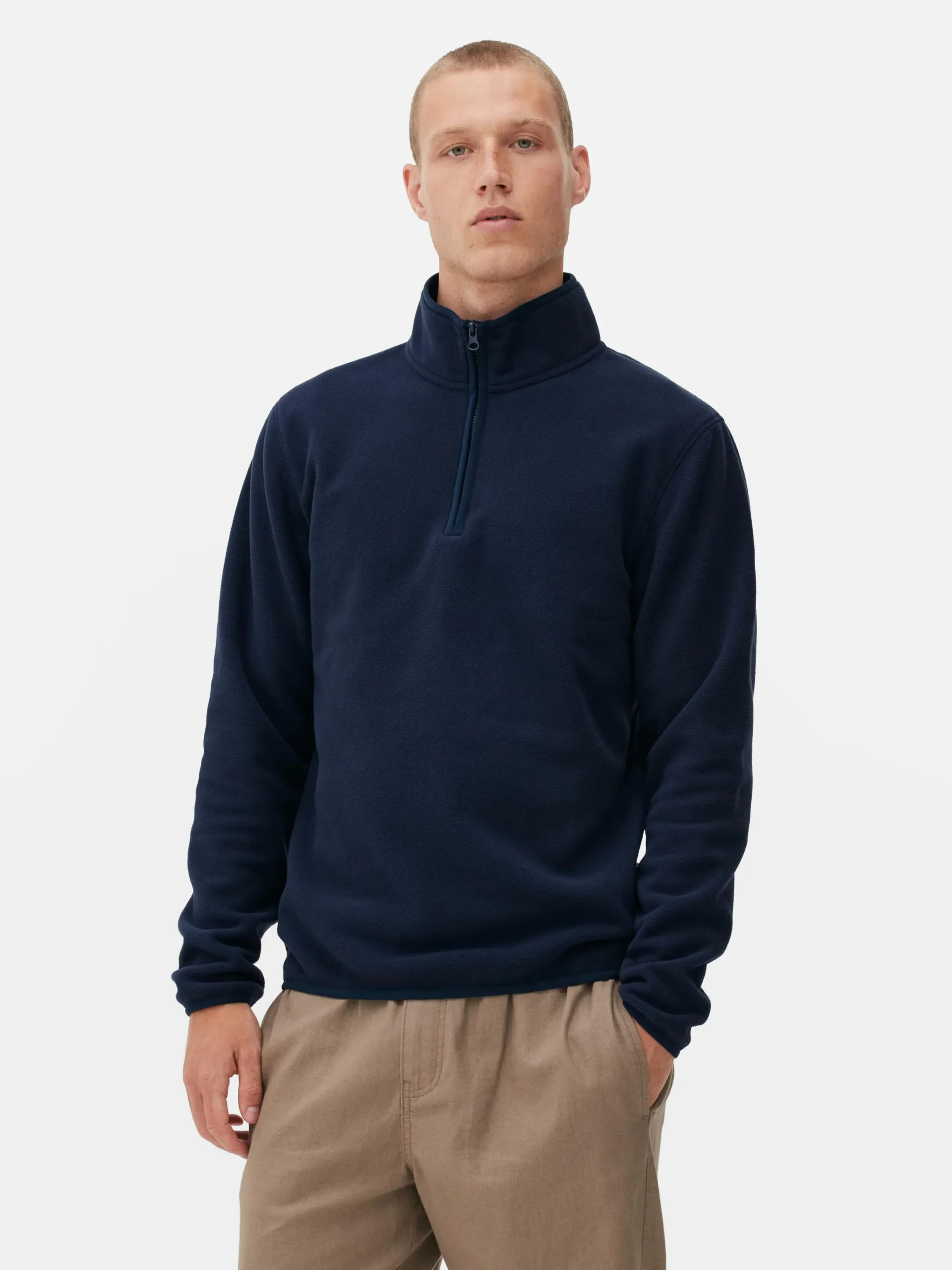Pulls Et Gilets|Sweats À Capuche Et Sweat-Shirts|Primark Pull En Molleton à Col Zippé Bleu marine