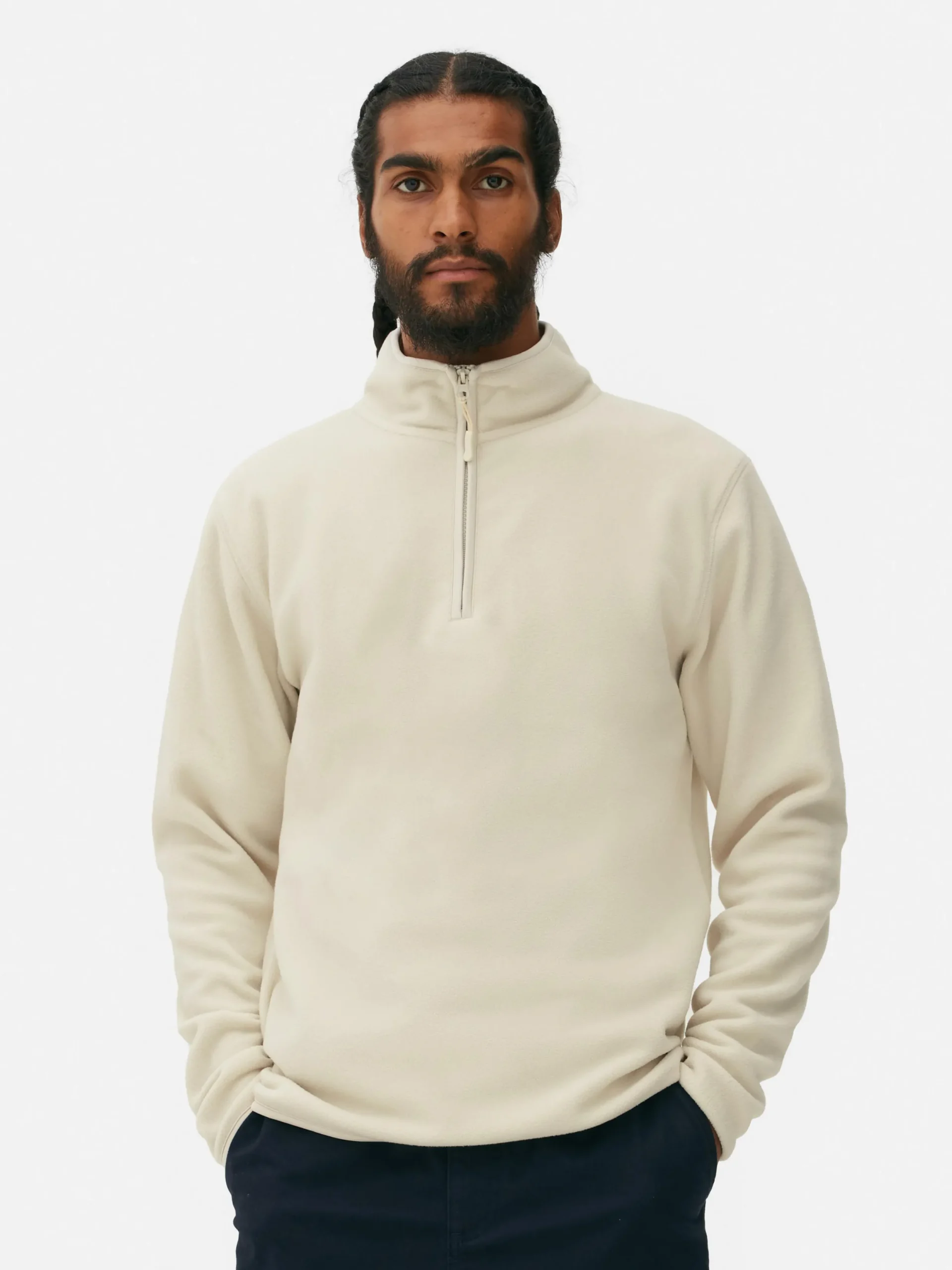 Pulls Et Gilets|Sweats À Capuche Et Sweat-Shirts|Primark Pull En Molleton à Col Zippé Écru
