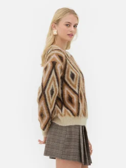 Pulls Et Gilets|Primark Pull En Tricot à Motif Losange Rita Ora Marron