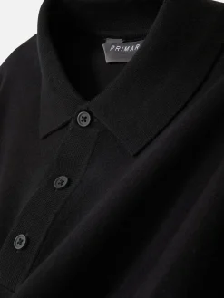 Pulls Et Gilets|Primark Pull Polo à Manches Longues Noir