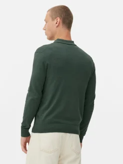 Pulls Et Gilets|Primark Pull Polo à Manches Longues Vert