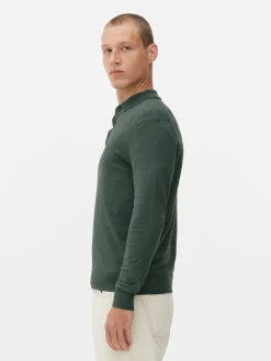 Pulls Et Gilets|Primark Pull Polo à Manches Longues Vert