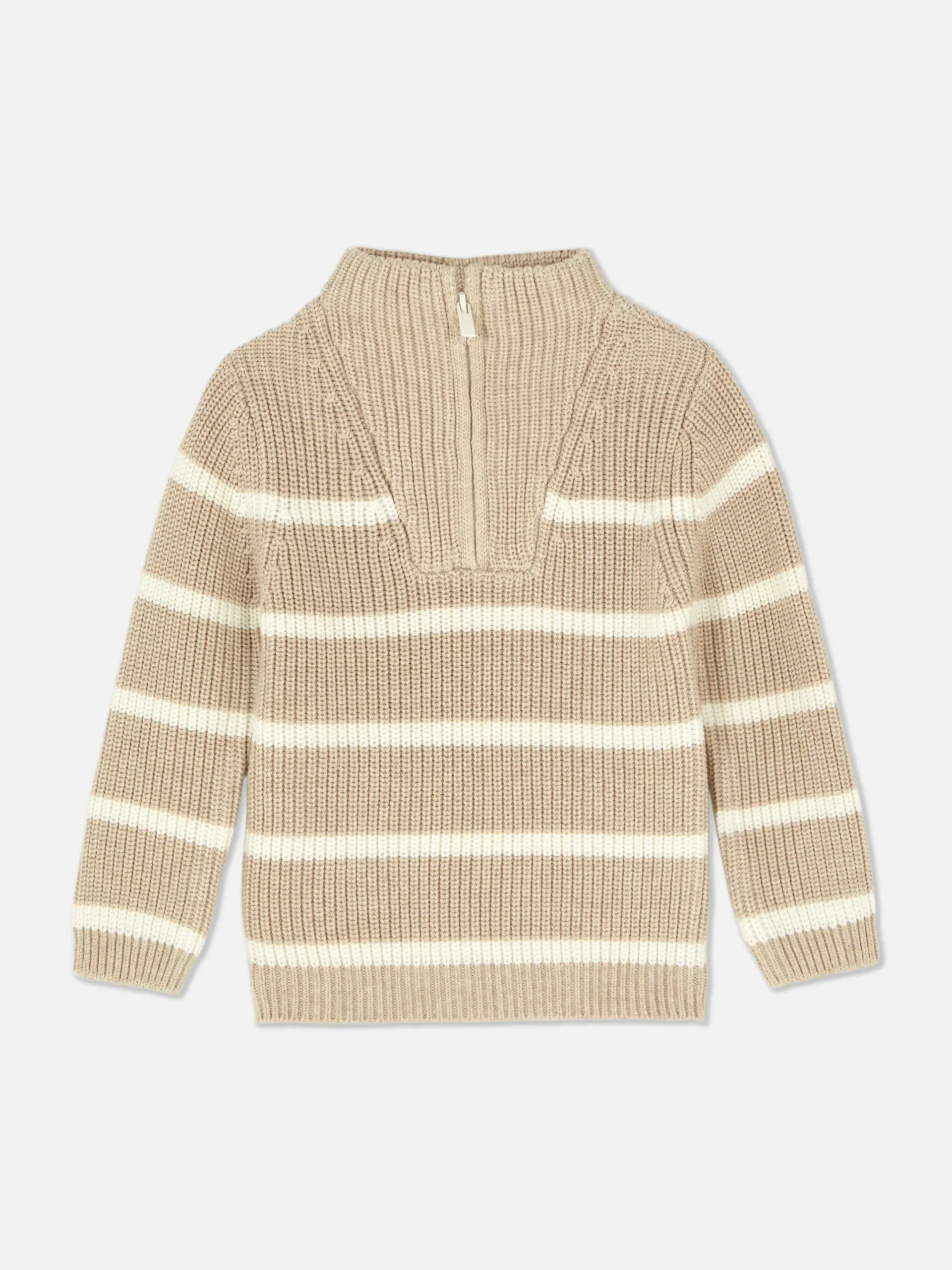 Pulls Et Gilets|Primark Pull Rayé à Col Cheminée Grège