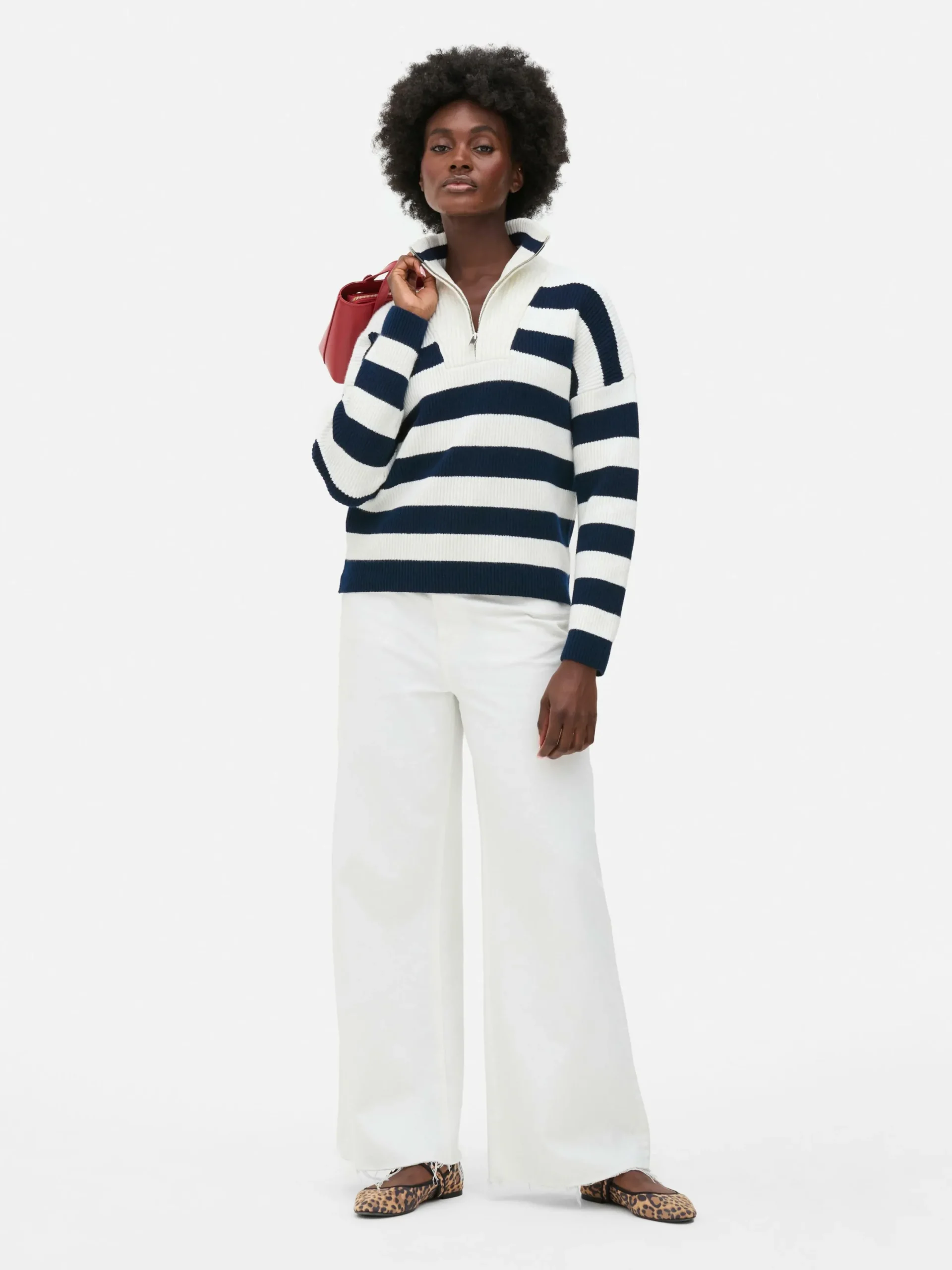 Pulls Et Gilets|Primark Pull Tricoté à Encolure Zippée Bleu marine