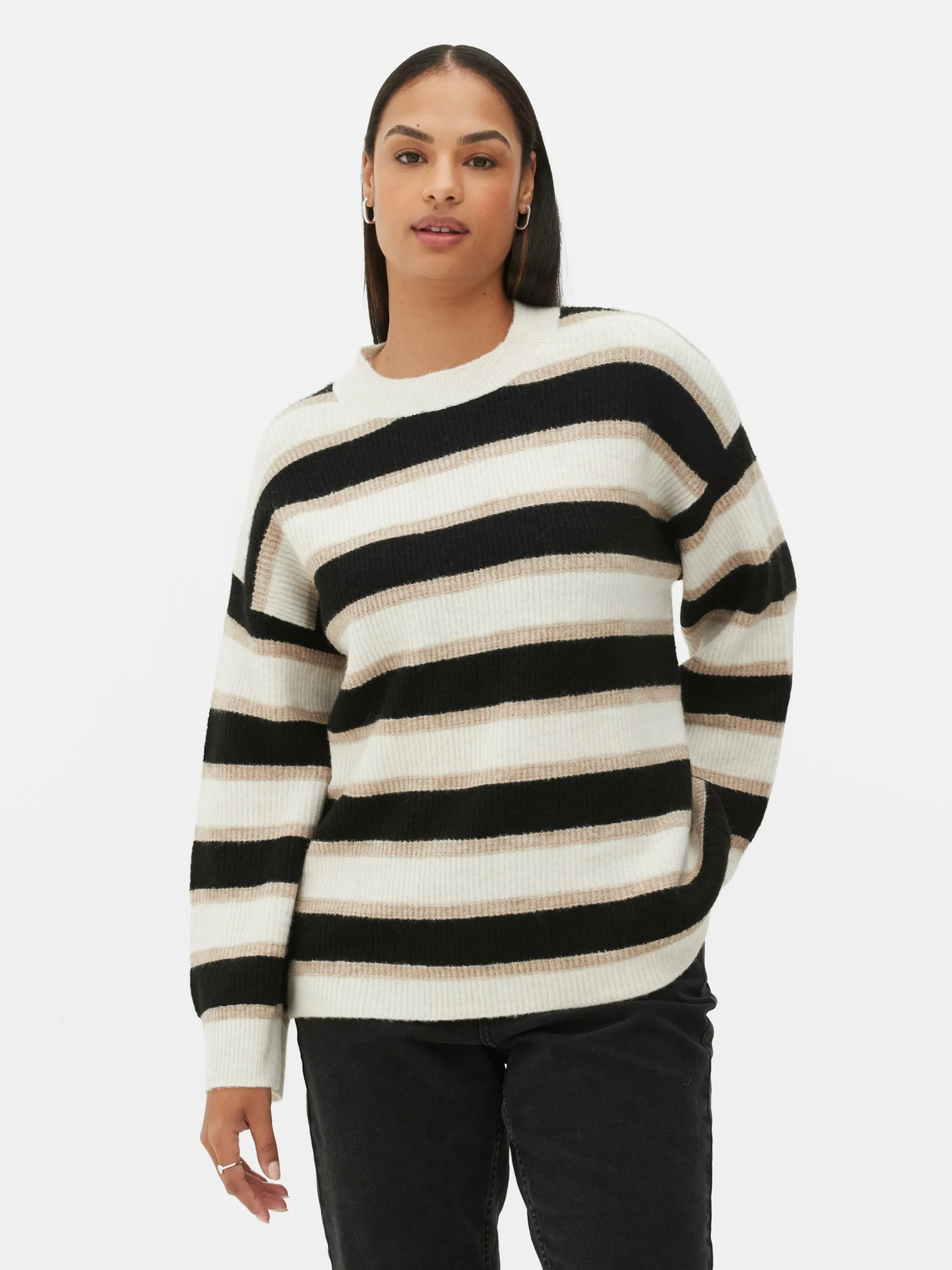 Pulls Et Gilets|Primark Pull Tricoté Avec Manches à Revers Beige