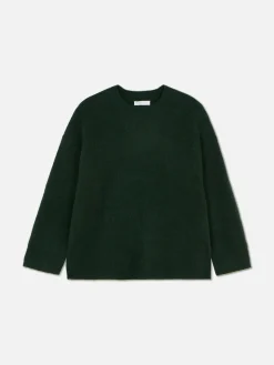 Pulls Et Gilets|Primark Pull Tricoté Avec Manches à Revers Vert foncé