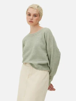 Pulls Et Gilets|Primark Pull Tricoté Avec Nœud Dans Le Dos Vert