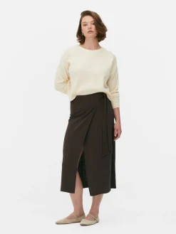 Pulls Et Gilets|Primark Pull Tricoté Avec Nœud Dans Le Dos Ivoire