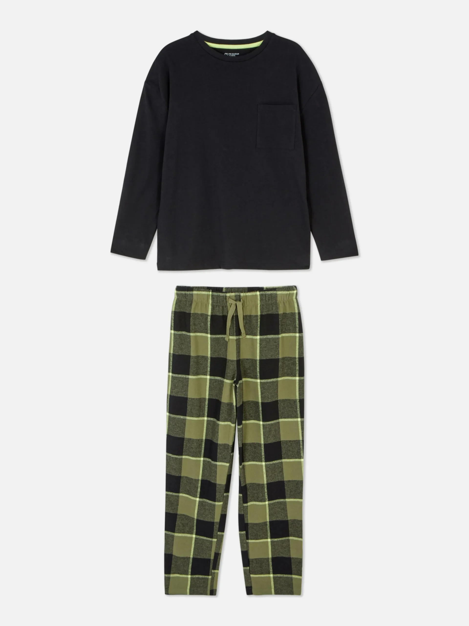 Pyjamas Et Vêtements De Nuit|Primark Pyjama à Carreaux Noir