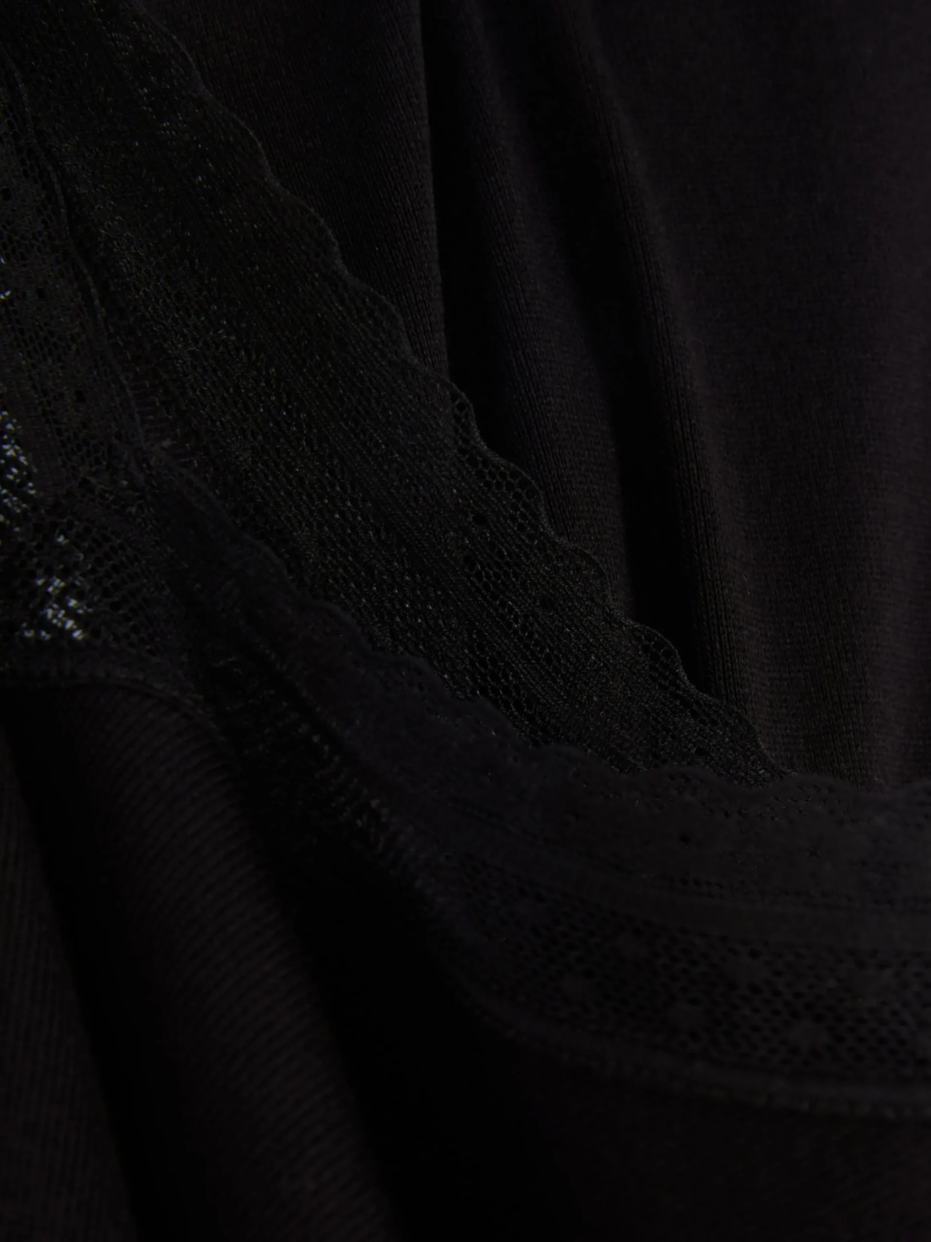 Ensembles Pyjamas|Primark Pyjama à Manches Longues Avec Finitions En Dentelle Noir