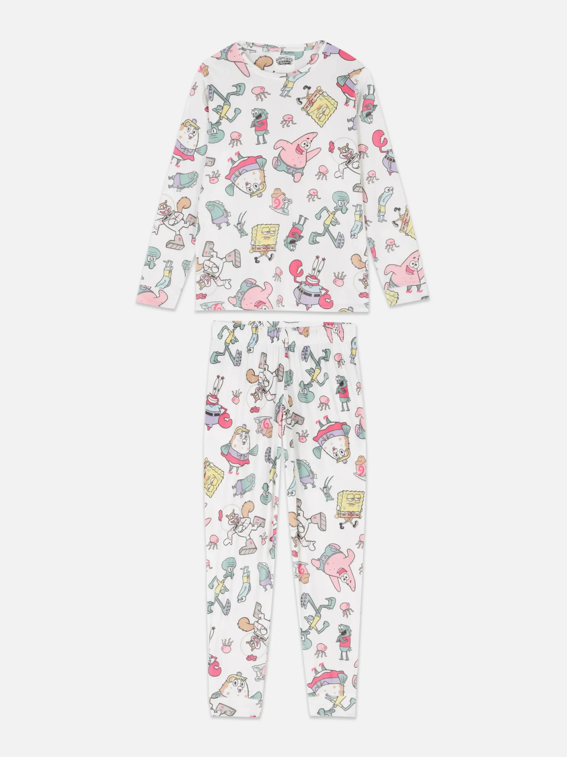 Ensembles Pyjamas|Primark Pyjama à Manches Longues Bob L'éponge Multicolore