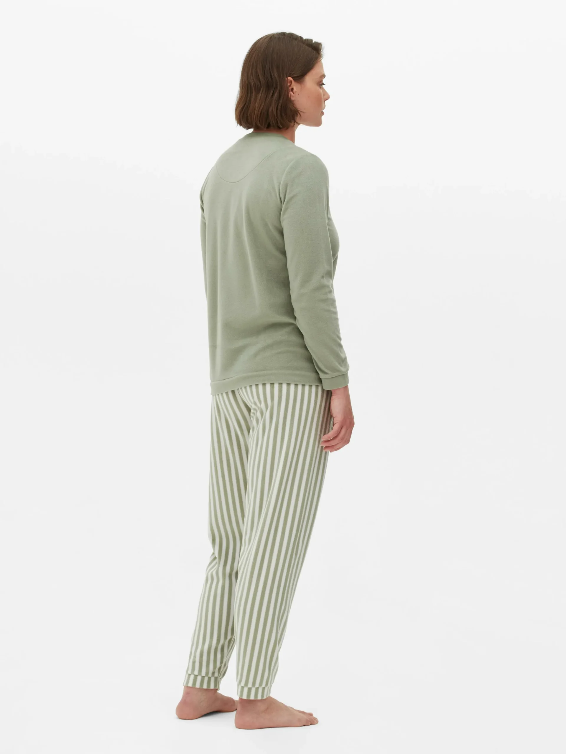 Ensembles Pyjamas|Primark Pyjama à Manches Longues Et à Message Kaki