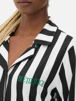 Beetlejuice|Tout Halloween|Primark Pyjama à Rayures Beetlejuice Noir/Blanc