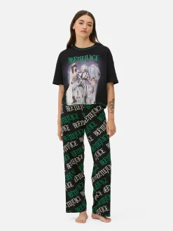 Beetlejuice|Tout Halloween|Primark Pyjama Avec Logo Beetlejuice Noir