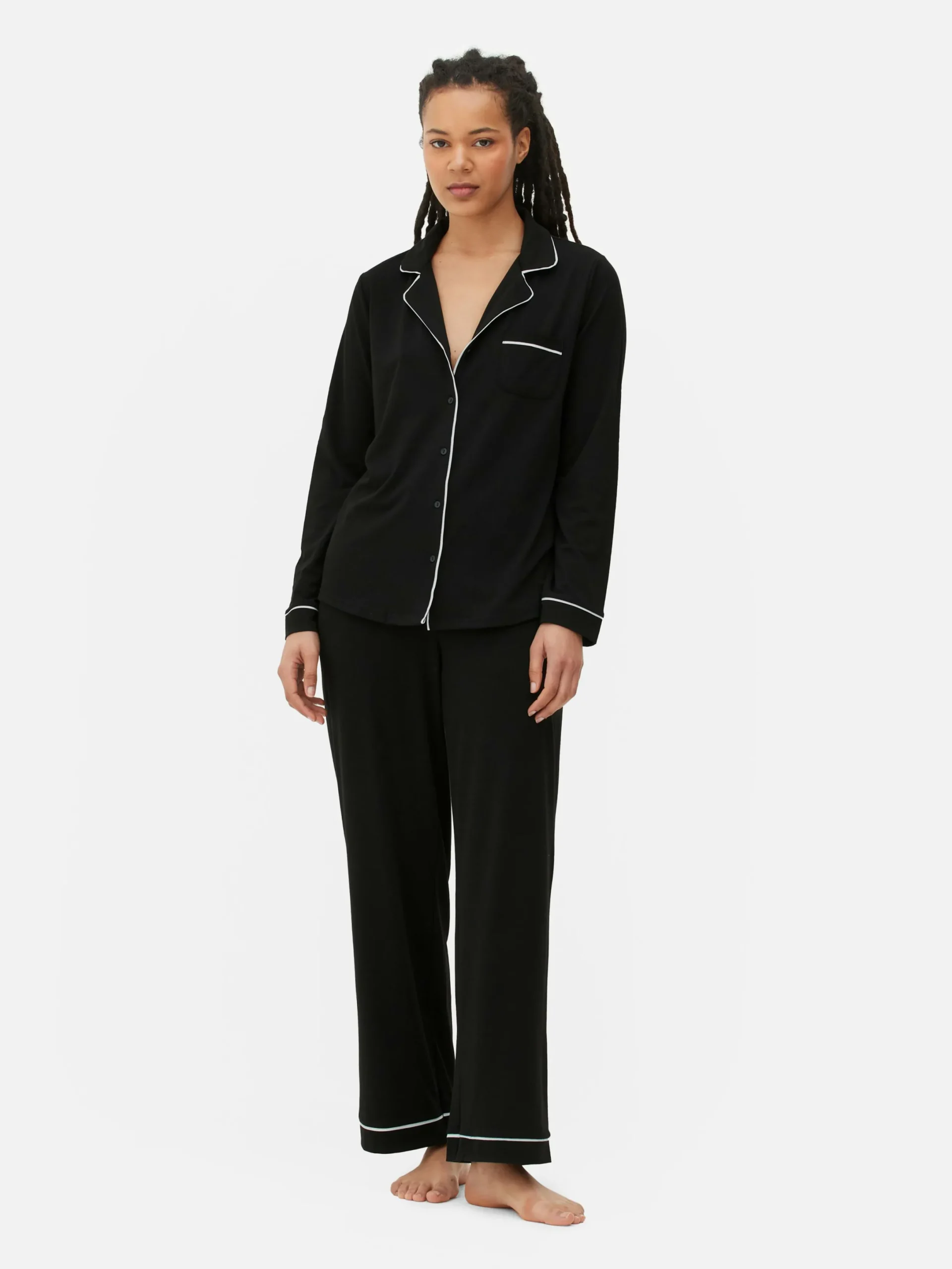 Ensembles Pyjamas|Primark Pyjama Boyfriend En Jersey Noir