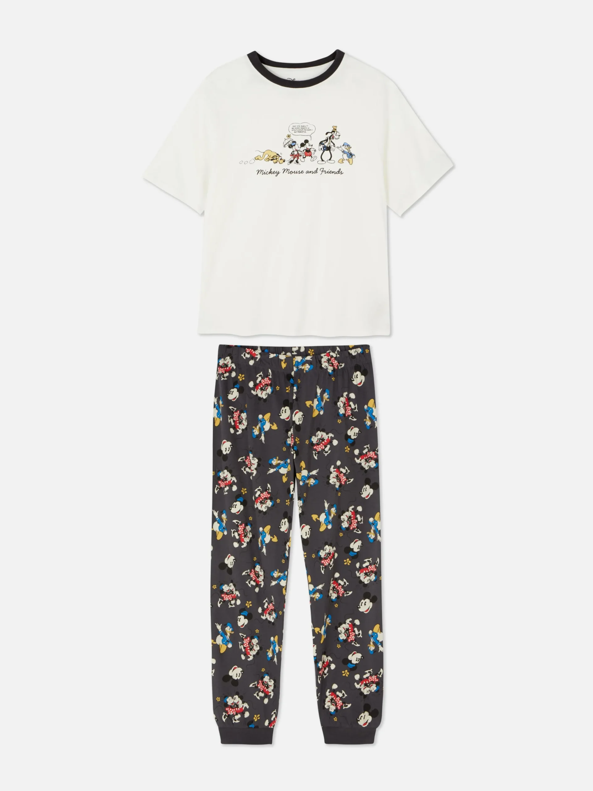 Ensembles Pyjamas|Primark Pyjama En Jersey à Imprimé Personnage Disney Ivoire